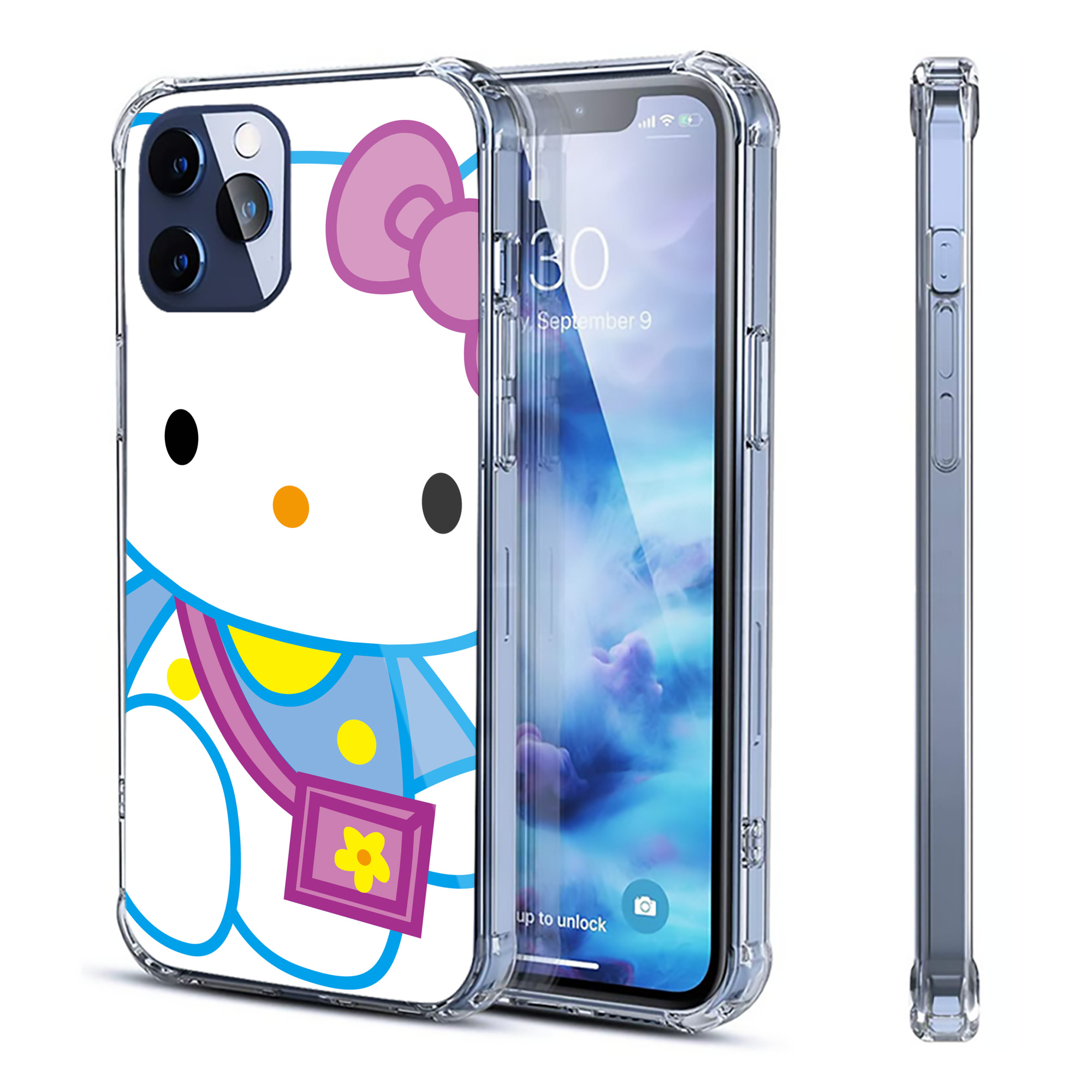 （画像用） Hello Kitty ハローキティ 【iPhone 12シリーズ対応】透明スマホケース（クリアソフトケース）